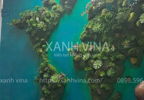 Thi Công Tiểu Cảnh Bản Đồ Việt Nam Bằng Cây Giả Tại Hà Nội