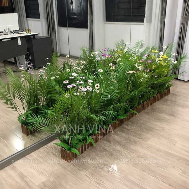 ứng dụng của hàng rào hoa giả trông trang trí sự kiện