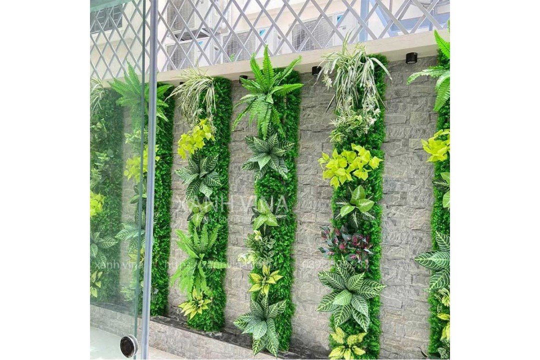 Thi công tường cây giả ngoài trời tại Hải Phòng