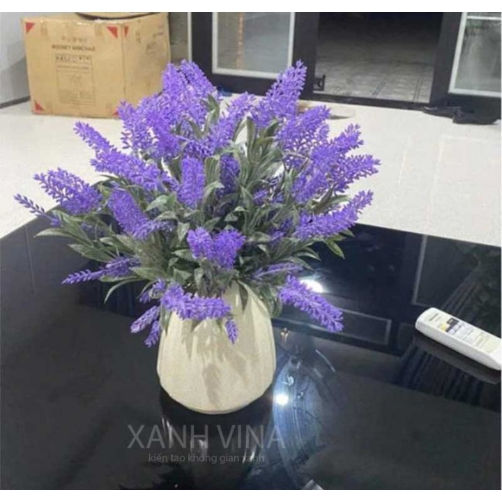 hoa oải hương giả cắm lọ để bàn hoa oải hương giả cắm lọ để bàn