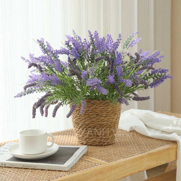 Hoa oải hương giả ( lavender) trang trí đẹp giống thật Hoa oải hương giả ( lavender) trang trí đẹp giống thật