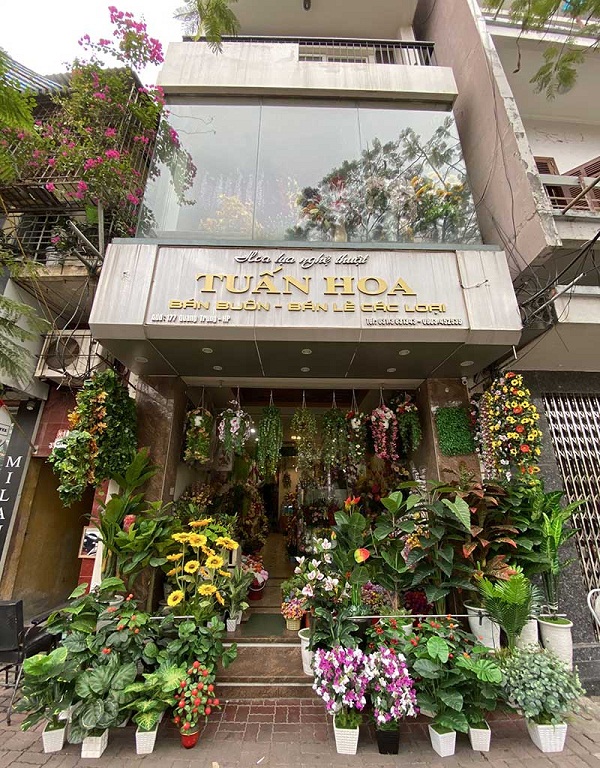 Cửa hàng hoa lụa Tuấn Hoa chuyên các loại hoa lụa, cây xanh giả tại Hải Phòng