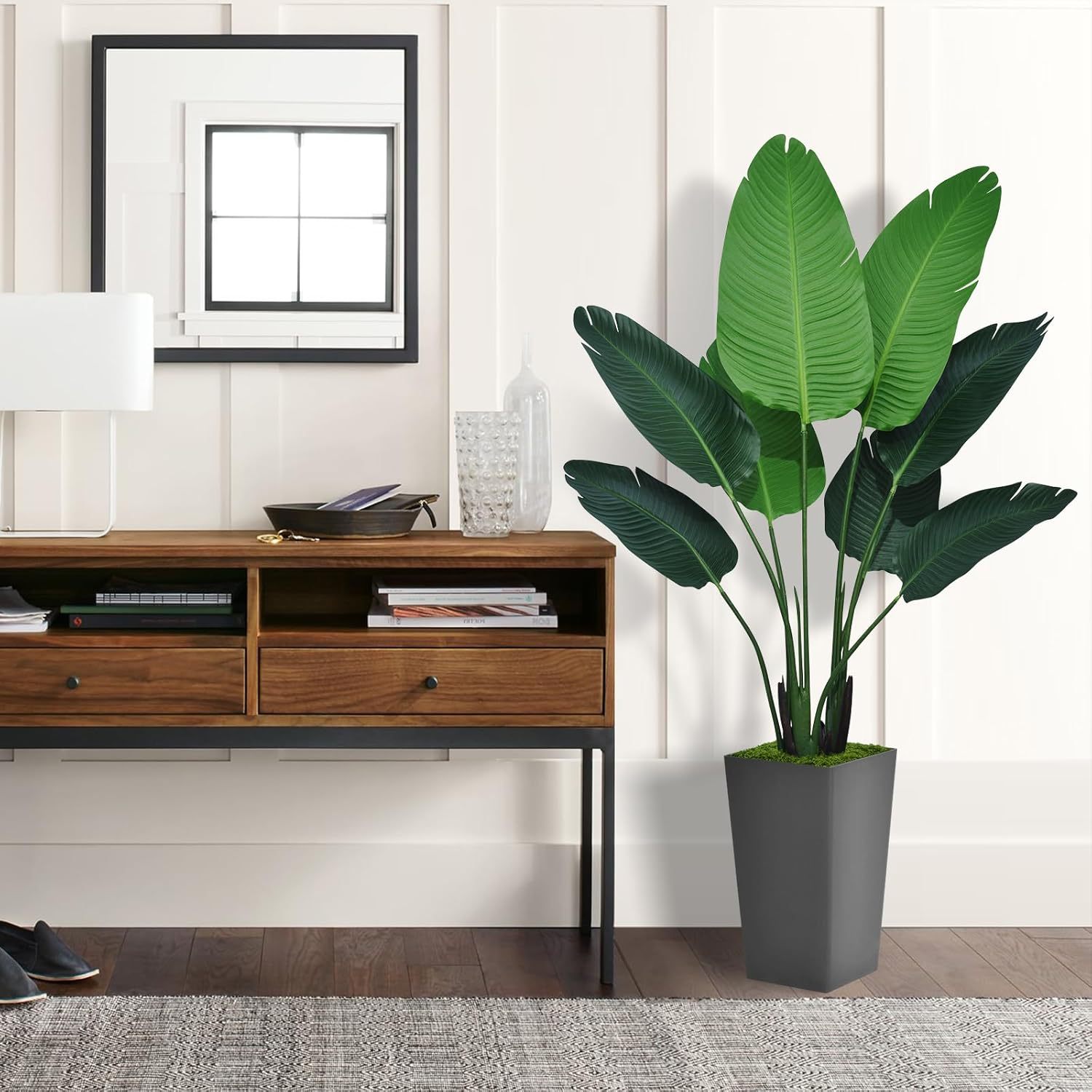 cây chuối giả trang trí phòng khách