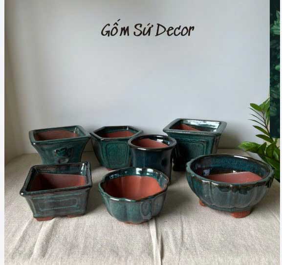 chậu boom sứ trồng cây bonsai