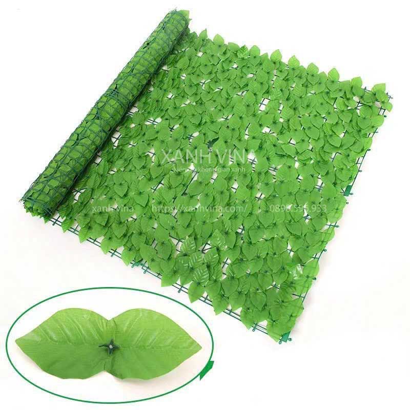 hình ảnh mẫu hàng rào lá giả xanh