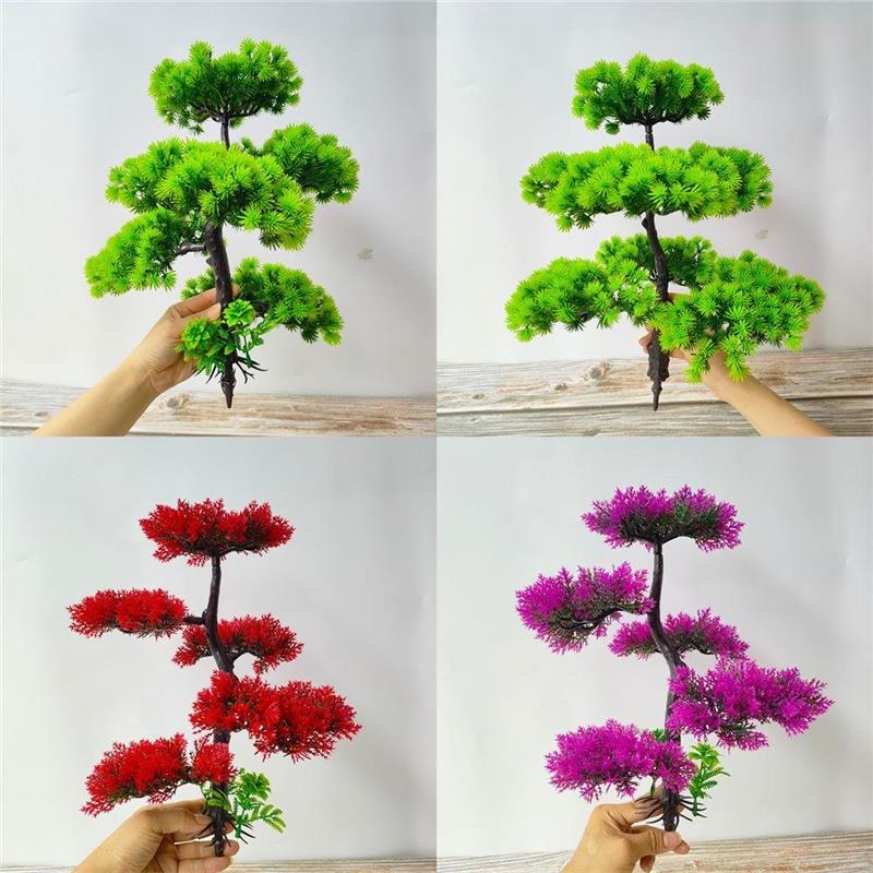 tiểu cảnh cây tùng bonsai giả