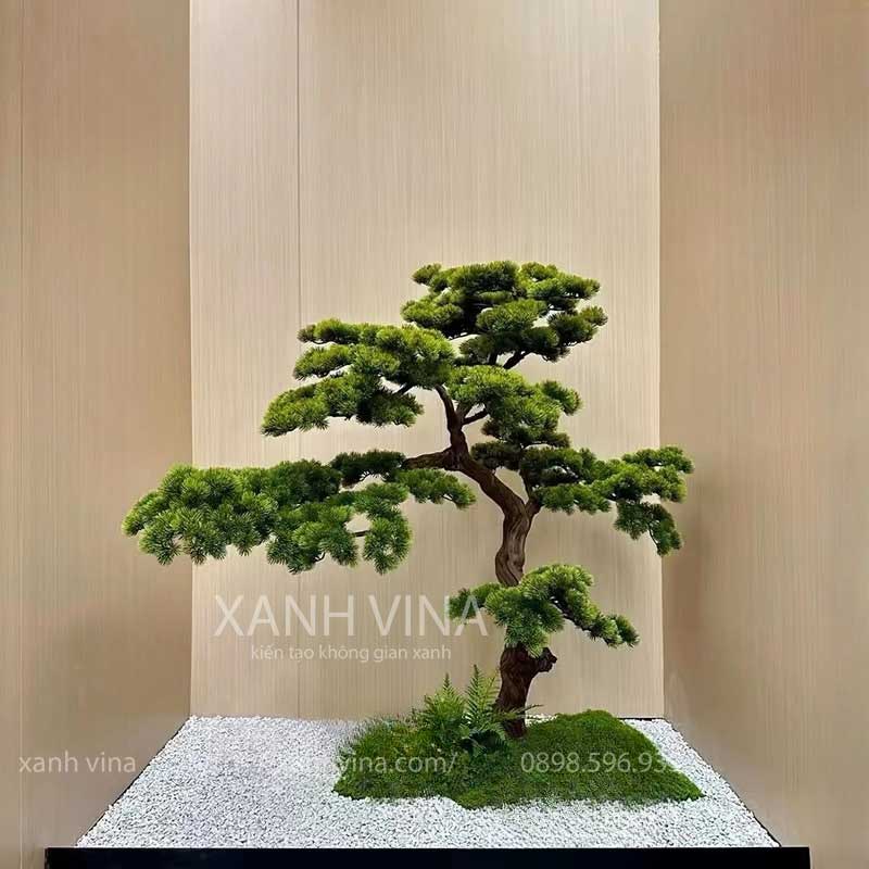 tiểu cảnh tùng giả trang trí cho spa quán cafe