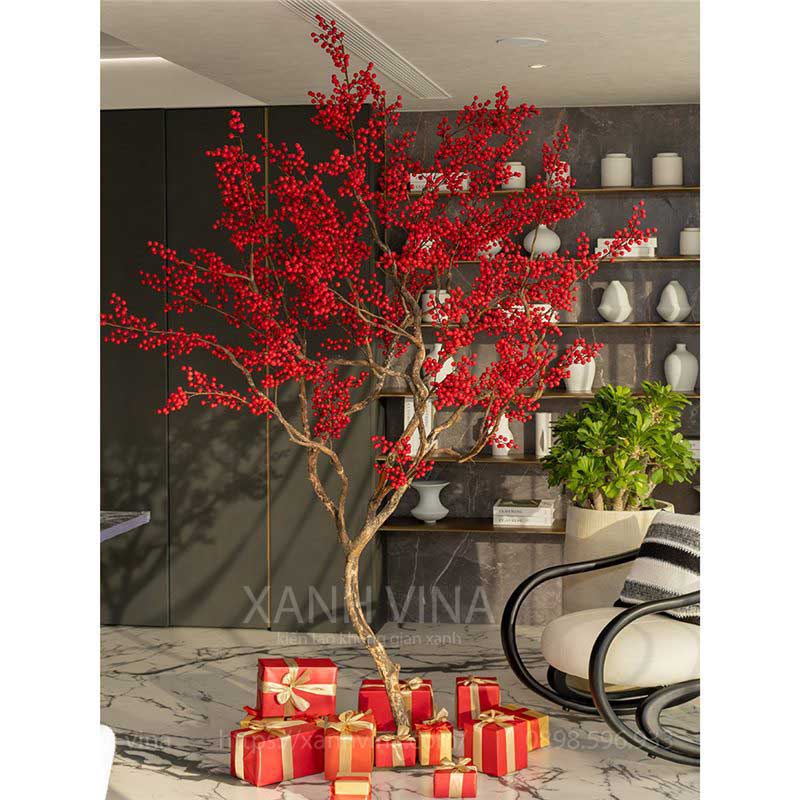 cây đào đông giả trang trí