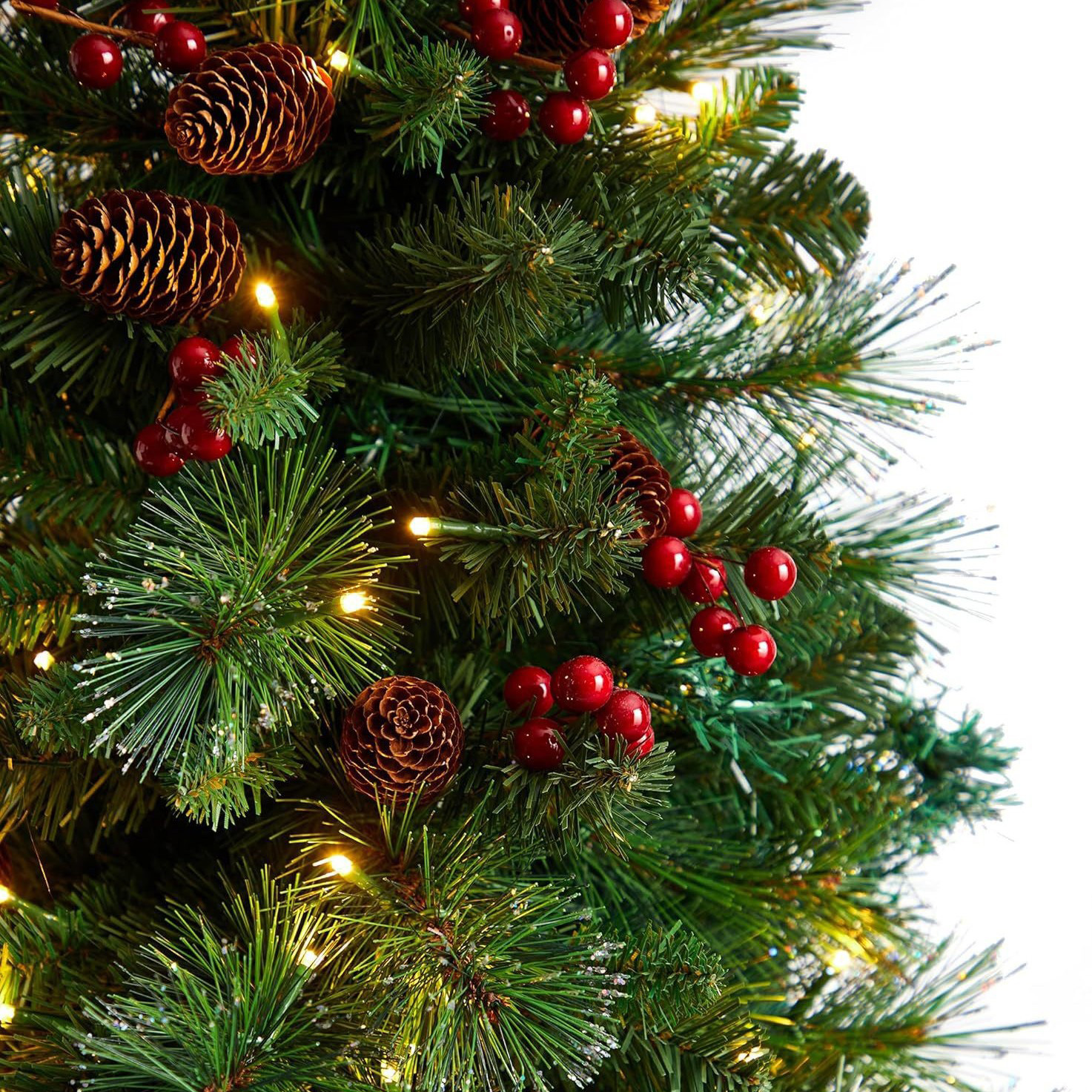 cây thông noel giả gắn trái