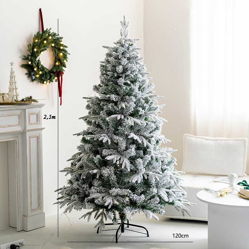 Cây thông noel 2,5m phủ tuyết trắng