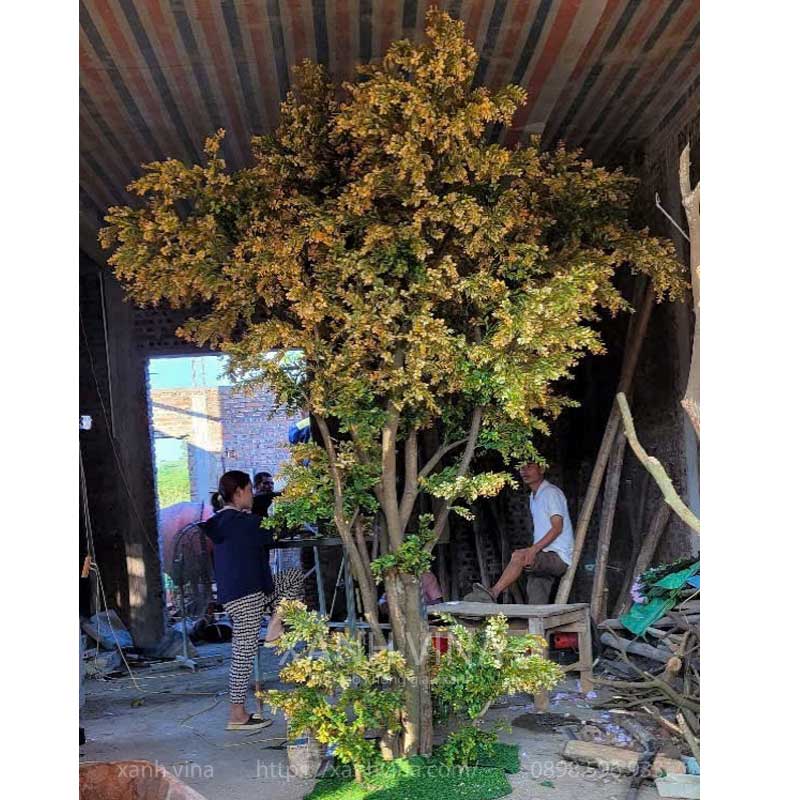mẫu cây giả 3,5m thiết kế riêng theo đơn đặt hàng của thương mại đông nam