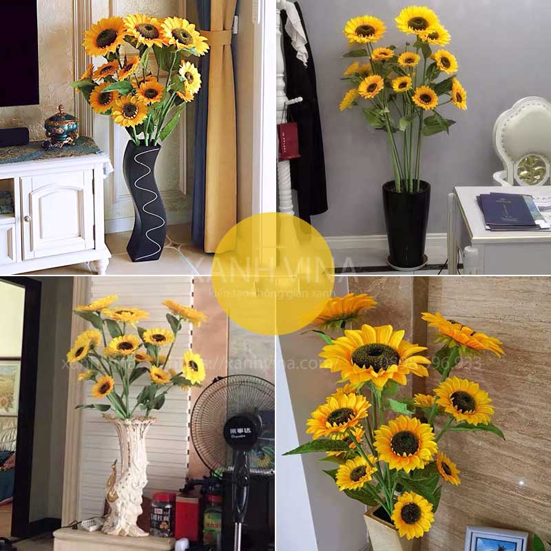 cây hoa hướng dương giả cao 130cm