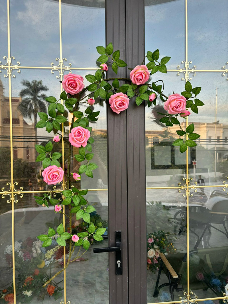  Dây hoa hồng leo giả KT 150cm