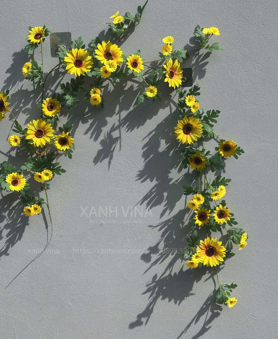 mẫu dây leo hoa hướng dương dài 150cm