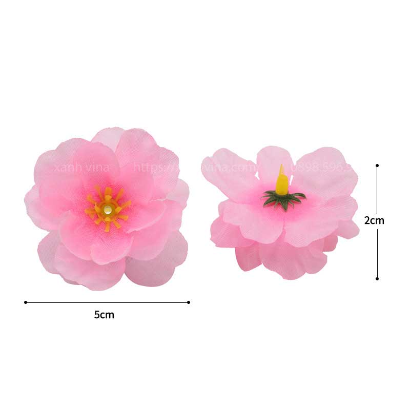đường kính bông hoa đào giả 