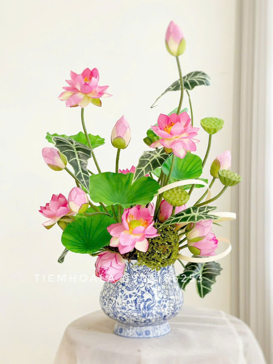 hoa sen hồng giả