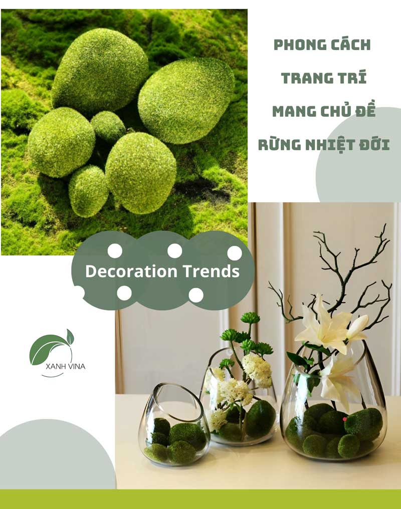 Đá Rêu Nhân Tạo Trang Trí