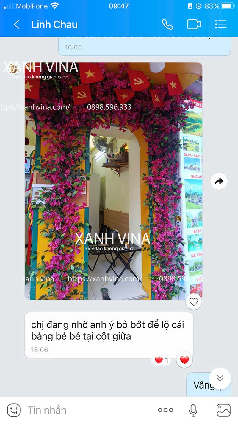 giàn hoa giấy giả